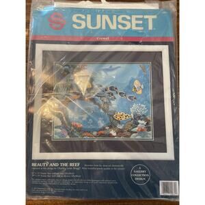 NEW/SEALED Sunset Crewel Embroidery Kit Beauty And The Reef 11074